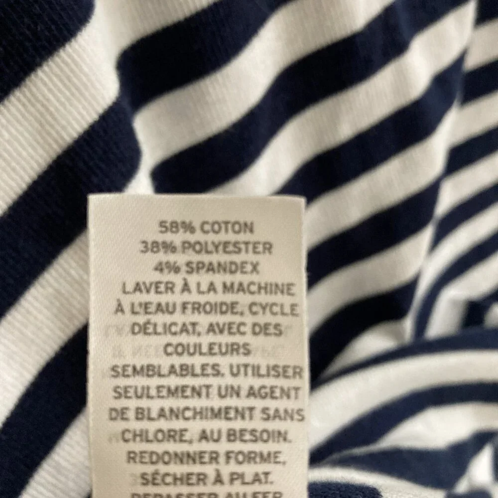 Nordstrom Rack White Navy Stripe Short Sleeve Shirt - Picture 7 of 8